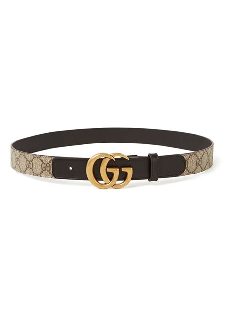 Gucci Riem met leren details en logoprint .